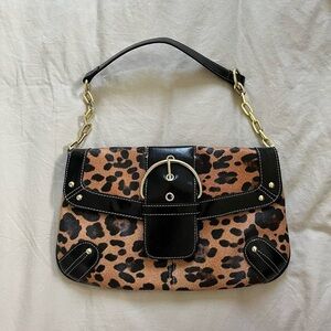 Y2K Leopard Print Shoulder Bag‎